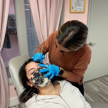 one on one private training in milwaukee at beam aesthetics with carmen teeth microblading training