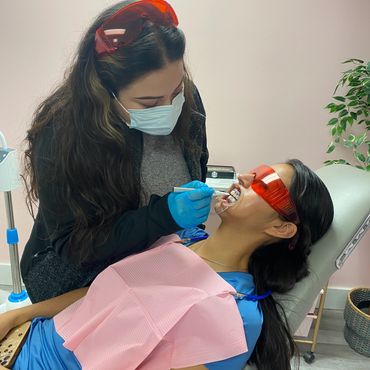 one on one private training in milwaukee at beam aesthetics with carmen teeth whitening training