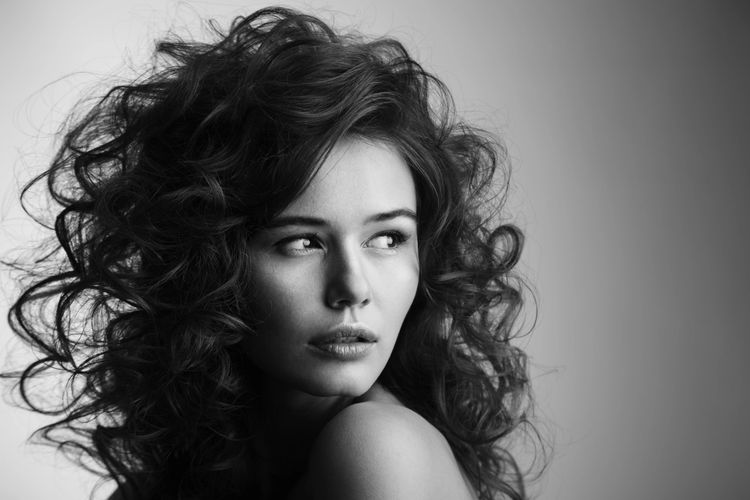 Beautiful wavy curly hair