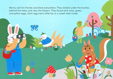 Easter, Children's book, cute illustrations, Kid's book, English picture book, Colorful art, Bunny