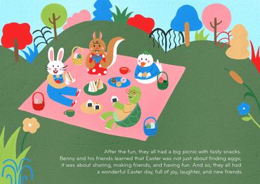 Easter, Children's book, cute illustrations, Kid's book, English picture book, Colorful art, Bunny
