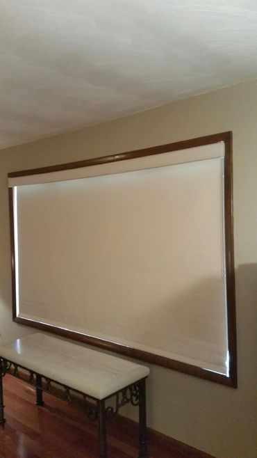 1% Roller Shades with a standard valance