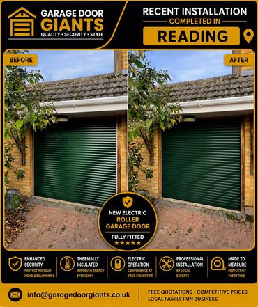 Browse our recent electric roller garage door installations completed throughout Surrey, Berkshire,