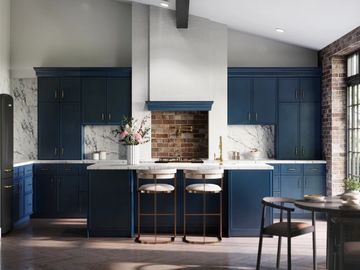 Photo of Kitchen with solid wood budget friendly quality cabinets from Matrix Cabinetry.