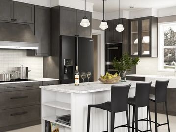 Photo of Kitchen with solid wood budget friendly quality cabinets from NorthPoint Cabinetry.
