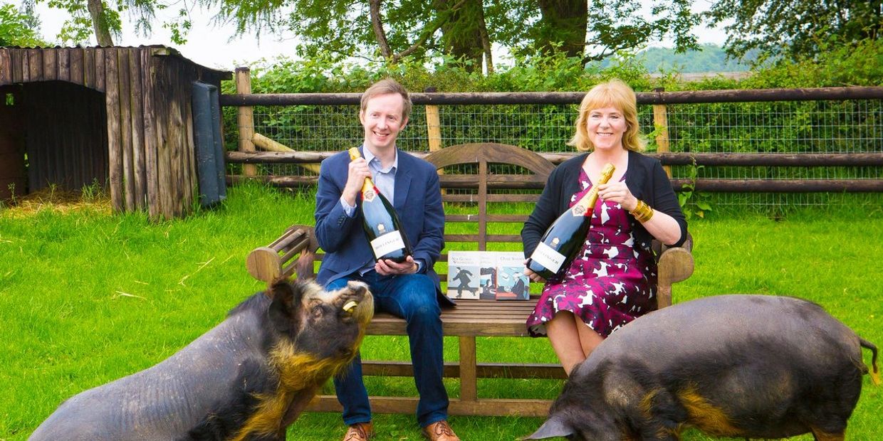 BEW Prize winners Hannah Rothschild & Paul Murray. * Picture courtesy of Bollinger Co. Twitter feed.