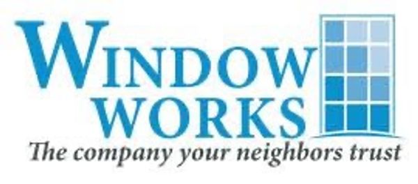 Logo for Window Works with a blue window graphic and tagline.