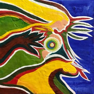 "The Seed" 11 X 14 oil and wax on wood panel.