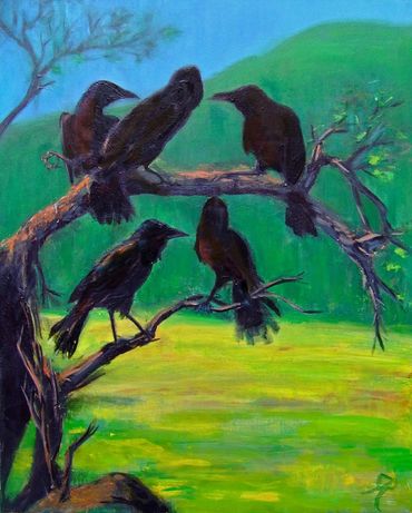 Group of Crows on tree
