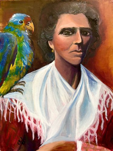 Portrait of Great Grandmother Maria
a la Frida