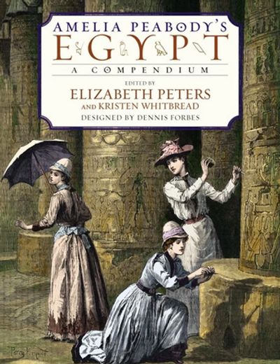 Cover of Amelia Peabody's Egypt with illustration of Victorian female archaeologists