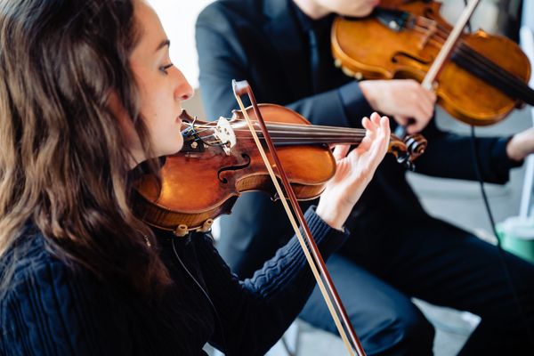 String Duet performing for a wedding, cocktail hour, corporate event.