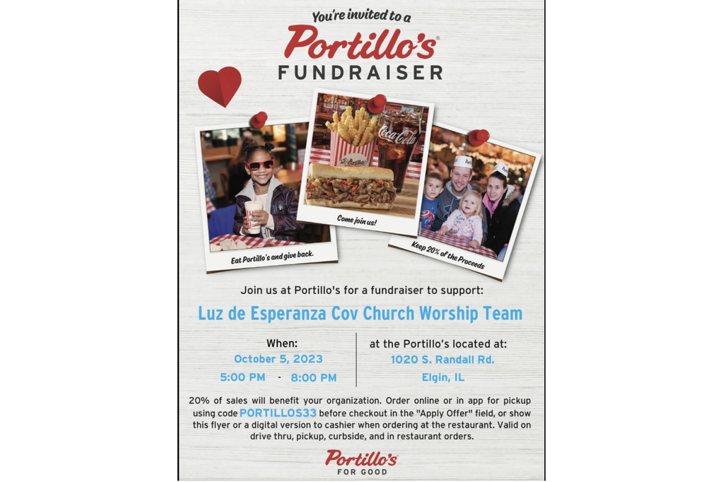 Boletin de evento realizado para recaudar fondos para equipo de musica