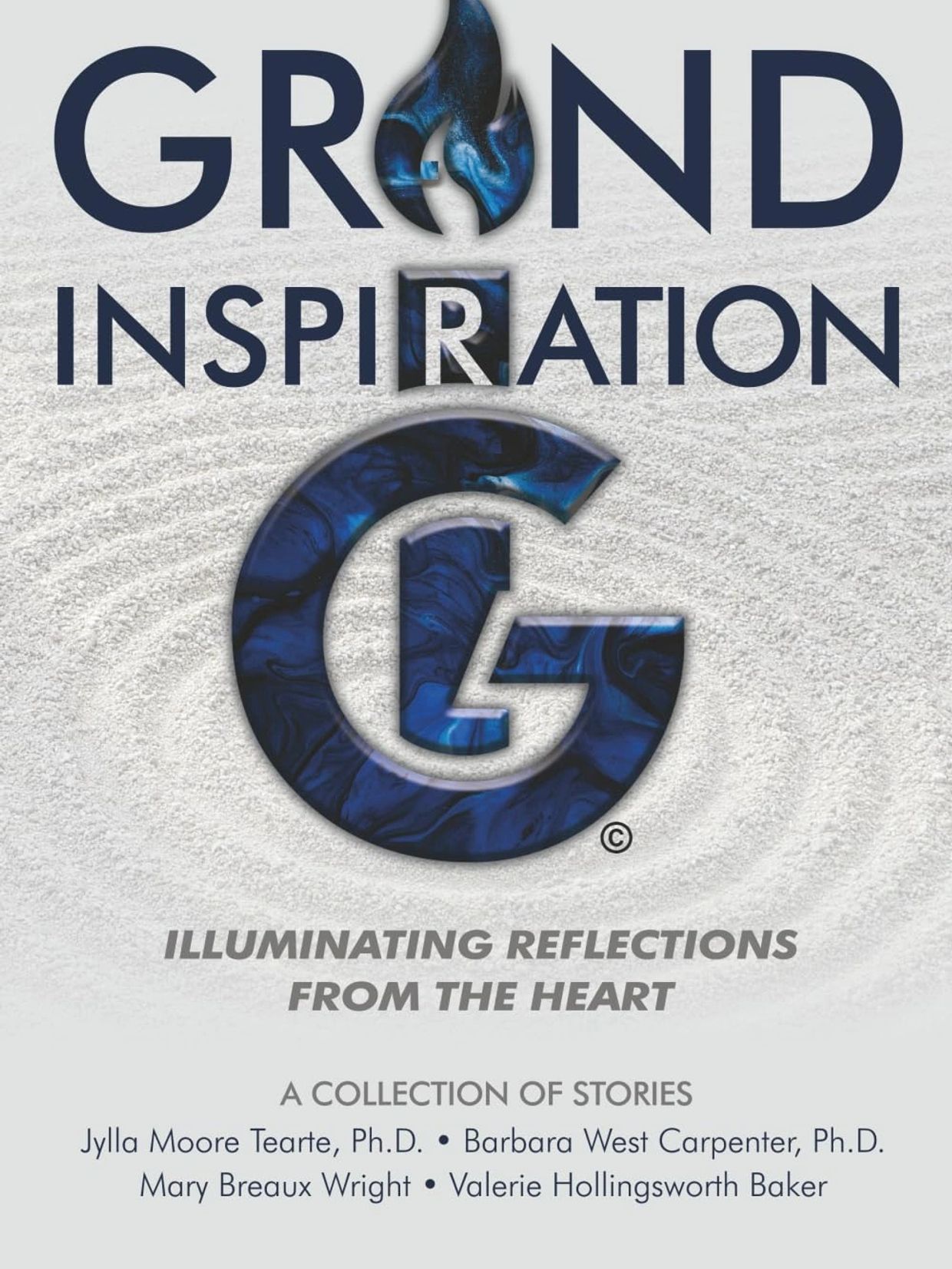 Book cover titled 'Grand Inspiration' with blue-themed logo and authors' names.
