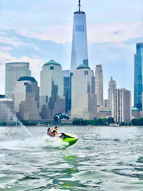 Jersey Jet Ski is the closest coolest activity to Manhattan NYC Statue of Liberty boat rental jetski