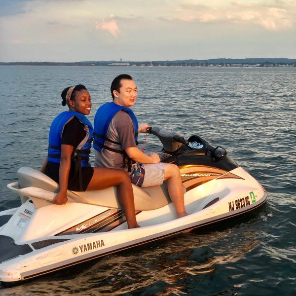 Sit back and enjoy the beautiful New Jersey and NYC shore sunset with Jersey Jet Ski