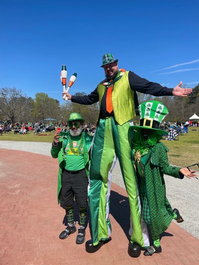 Saint Patty's Day Stilt Walker Georgia in Suwanee GA for Beer Festival