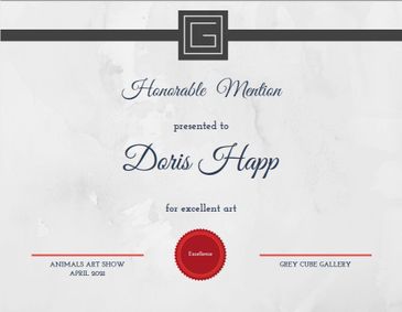 Auszeichnung ARTMEA Galeriekünstlerin Doris Happ
