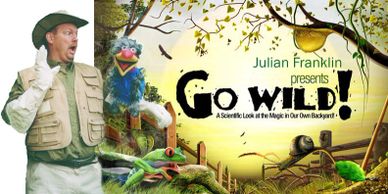 DFW Texas school author visit assembly program about science and scientific process includes funny engaging educational magic puppets by ventriloquist Julian Franklin