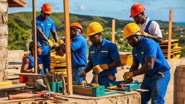 Jamaican construction workers