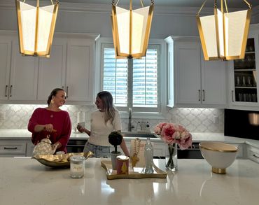 Custom residential kitchen with modern pendant lighting by LDC Builds