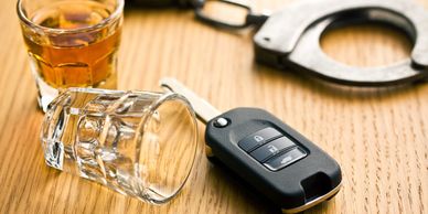 Key, alcohol, and handcuffs, call DWI attorney Chelsi McLarty in Fort Worth, TX to handle your case