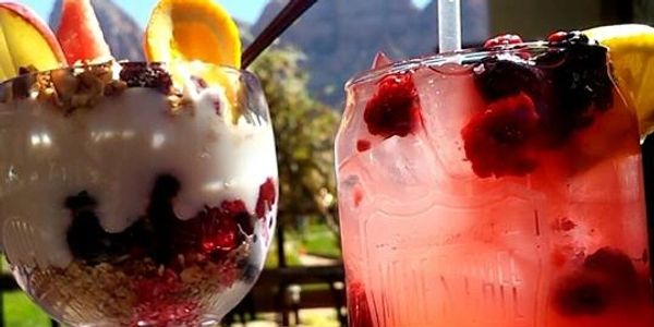 Parfait and Wine spritzer