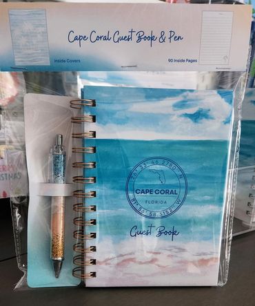 Handmade Personalized Spriral Guestbook & Pen Gift Pack