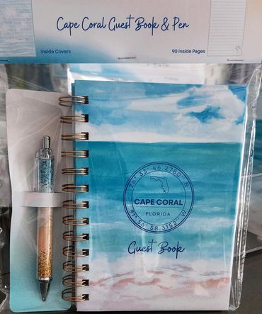 Handmade Personalized Spiral Guestbook & Pen Gift Pack