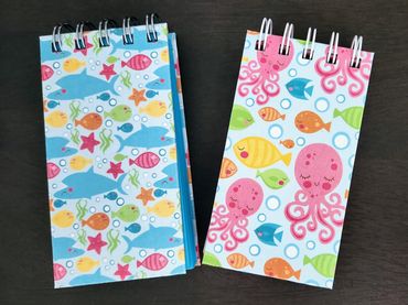 Handmade Hardcover Spiral Notebook (Under the Sea)