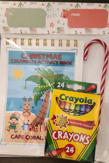 Handmade Cape Coral Christmas Coloring Book Gift Pack