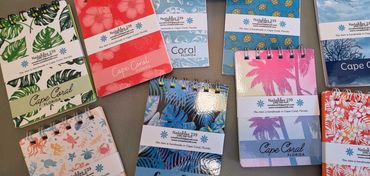 Handmade 3x5 Tropical Spiral Notebooks