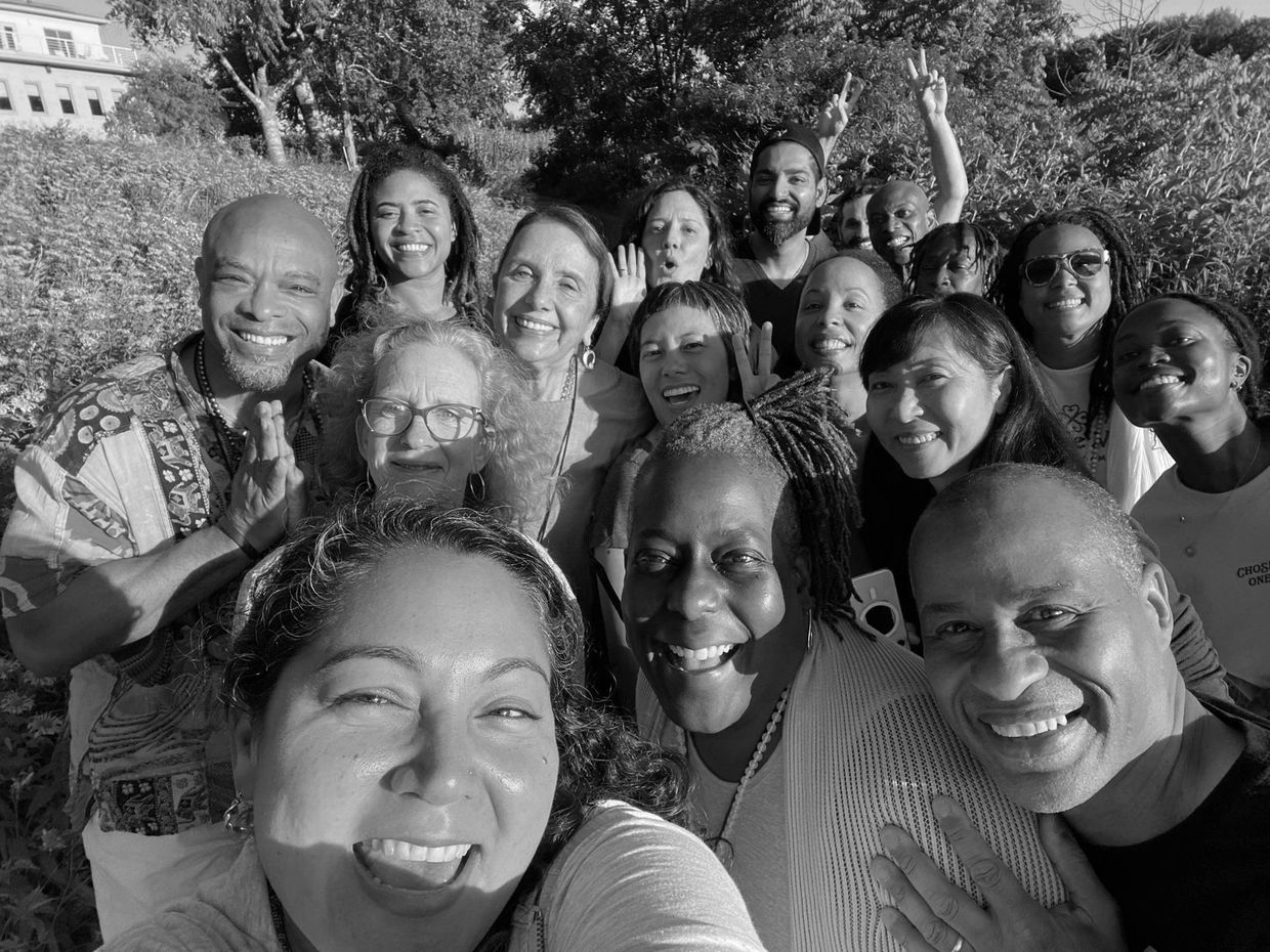 A group of people smiling and laughing (selfie by Carolina Bautista-Velez)
