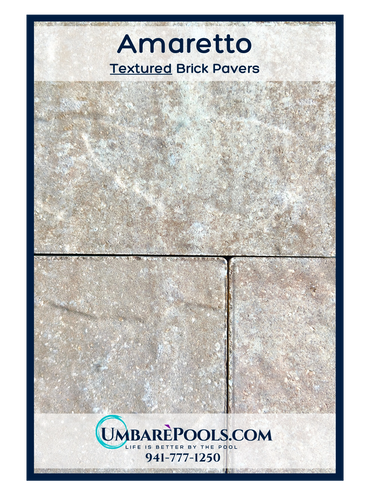 Umbare Pools Pool building in Lakewood Ranch Florida Brick Paver Amaretto Textured 941-777-1250