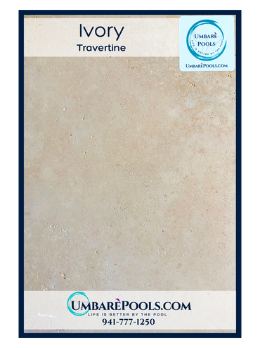 Umbare Pools Pool building in Lakewood Ranch Florida Travertine Paver Ivory 941-777-1250 Bradenton