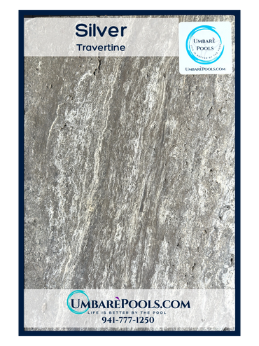 Umbare Pools Pool building in Lakewood Ranch Florida Travertine Paver Silver 941-777-1250 Bradenton