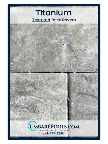 Umbare Pools Pool building in Lakewood Ranch Florida Brick Paver Titanium Textured 941-777-1250