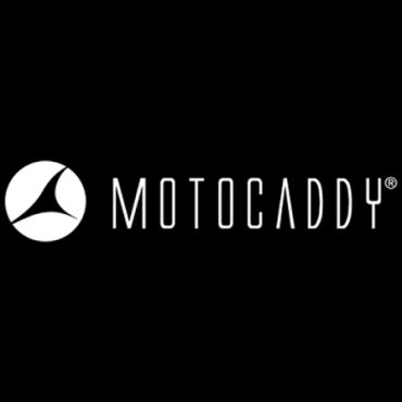 Motocaddy logo on a black background.