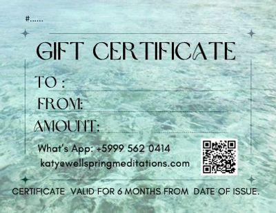 A picture of Gift certificate valid for 6 months from date of issue