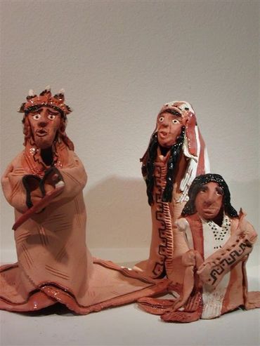 Native American Family, SOLD.