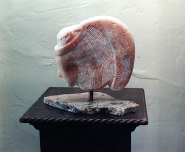 Eagle Dancer, Alabaster, 20"x12", SOLD.