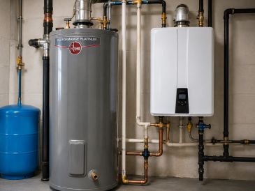 tank and tankless water heaters