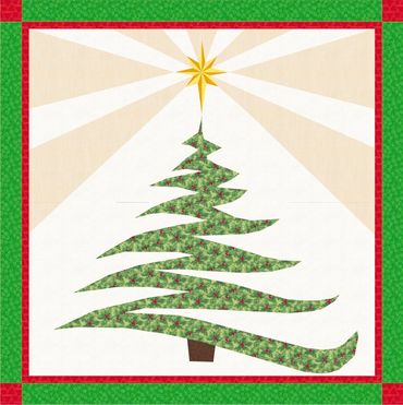 "TWINKLE TREE" quilted wall hanging holiday tree lit lights Christmas
Paper Pieced Pattern quilt
