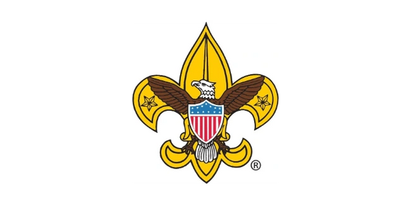Boy Scouts of America emblem with eagle and fleur-de-lis.