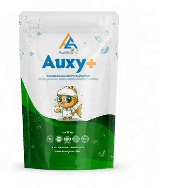 Pond DO (Dissolved Oxygen Booster) Auxy+ with Sodium Carbonate tablets. DO Tablets. Sodium Percarbonate. Aquaculture Feed, Aquaculture Supplements, Shrimp feed, Fish Nutrition , shrimp farming and water quality management.
