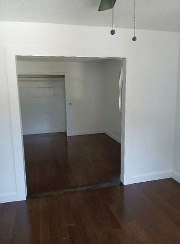 Trim and hardwood flooring