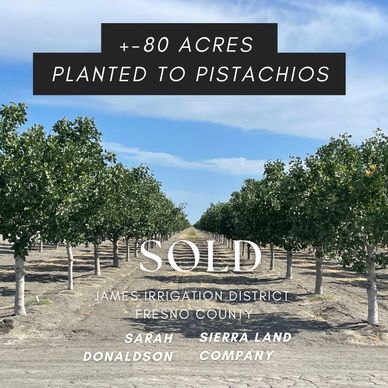 Sold agricultural land agriculture investment farming pistachios almonds land water