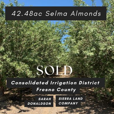 Sold agricultural land agriculture investment farming pistachios almonds land water
