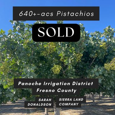 Sold agricultural land agriculture investment farming pistachios almonds land water