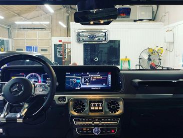 Photo looking through the nano-ceramic tinted window, showing reduced glare and clarity Mckinney Tx